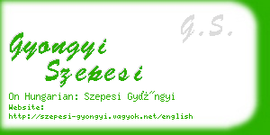 gyongyi szepesi business card